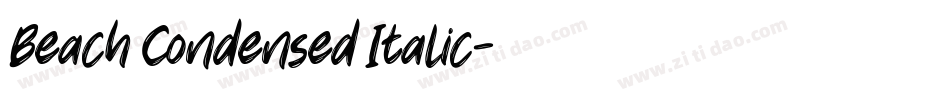 Beach Condensed Italic字体转换